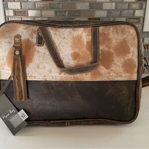 Computer bag. Cowhide/leather